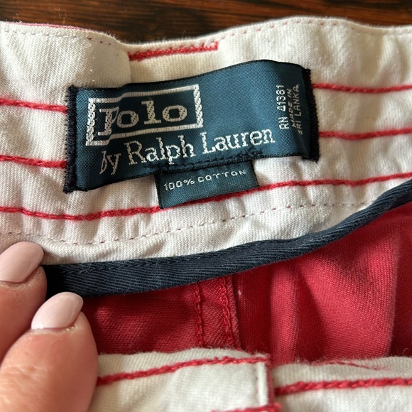 Men's Polo by Ralph Lauren Cotton Cargo Shorts Vintage Red size 40 - Picture 2 of 9
